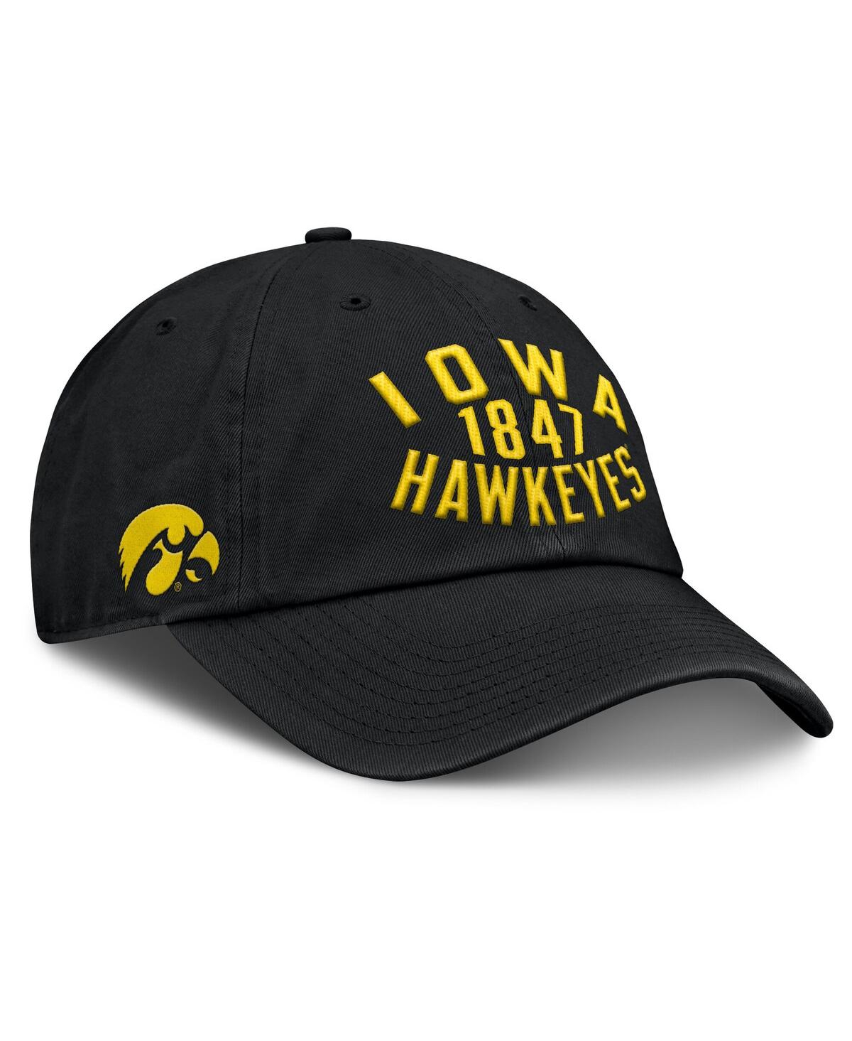 Fanatics Men's Black Iowa Hawkeyes Archer Adjustable Hat In Black