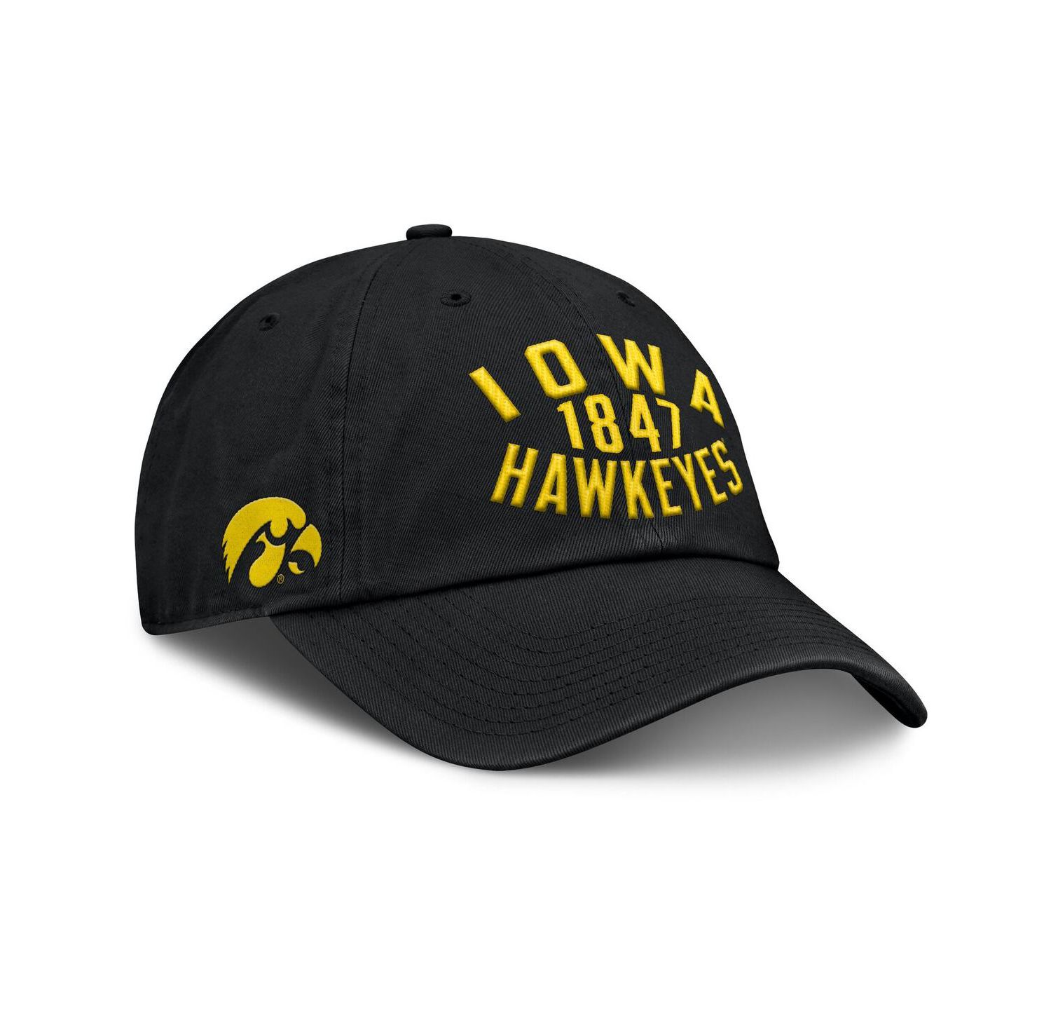 Men's Black Iowa Hawkeyes Archer Adjustable Hat