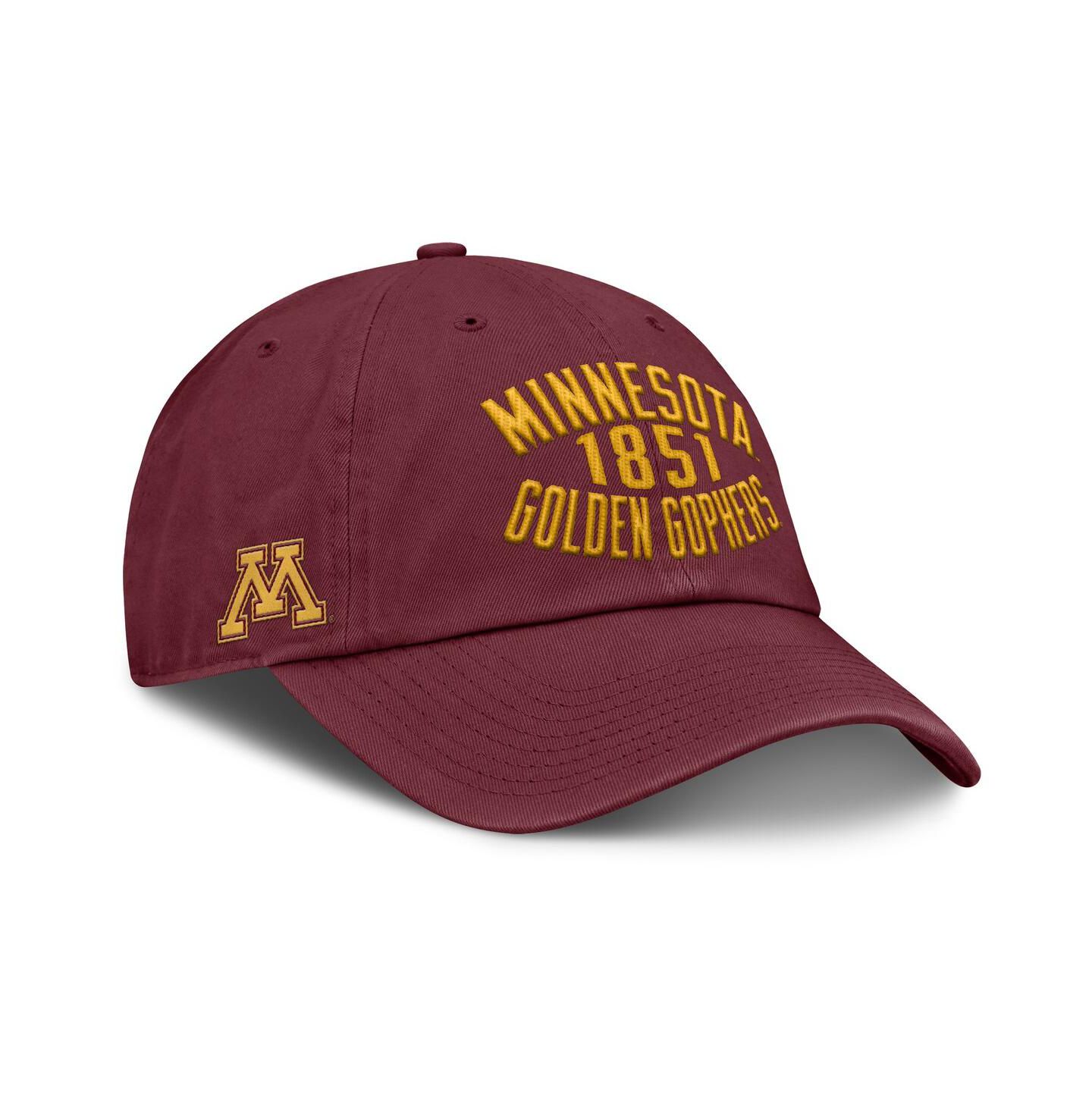 Мужская кепка Fanatics Maroon Minnesota Golden Gophers Archer Adjustable Hat — фото 3