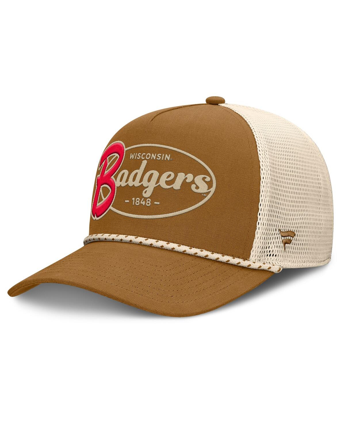 Men's Brown Wisconsin Badgers Trucker Adjustable Hat - Brown
