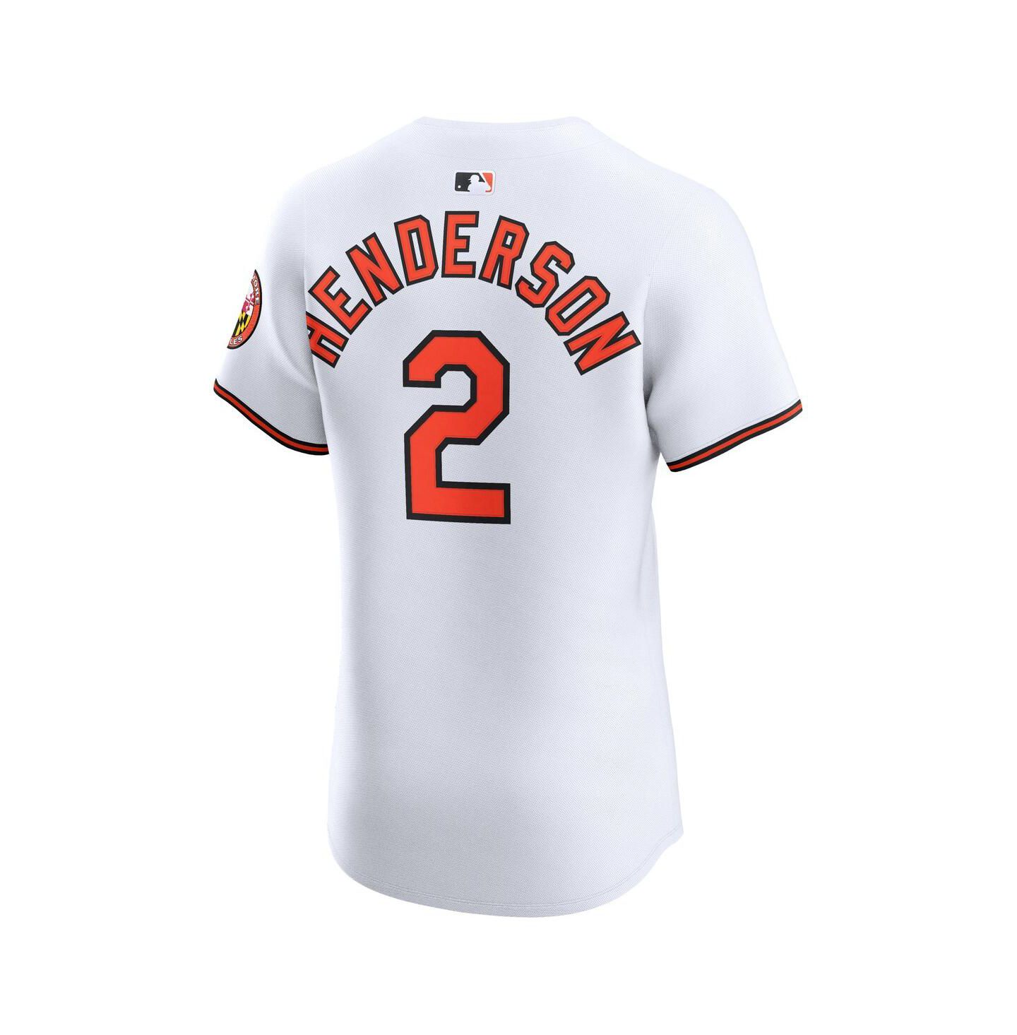 Мужской топ Nike Gunnar Henderson White Baltimore Orioles Home Elite Jersey — фото 3