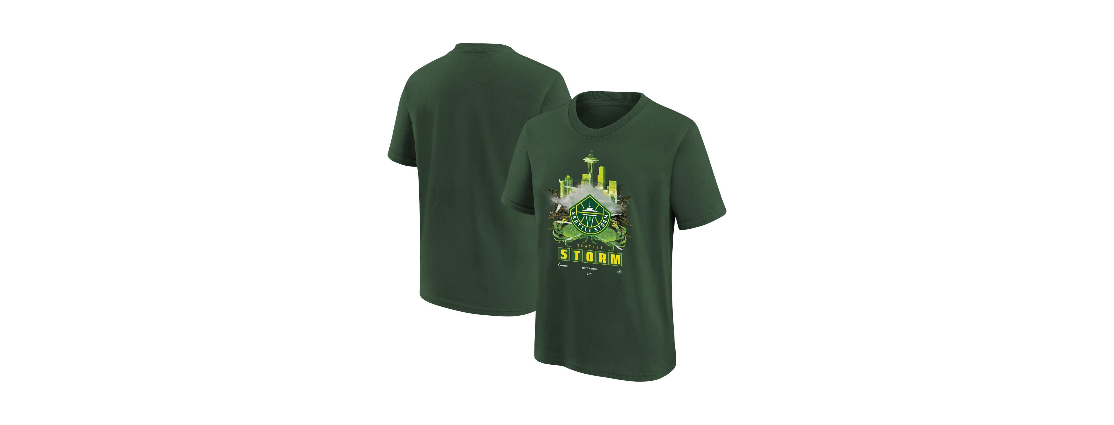 Nike Big Boys and Girls Green Seattle Storm Original Content T-Shirt