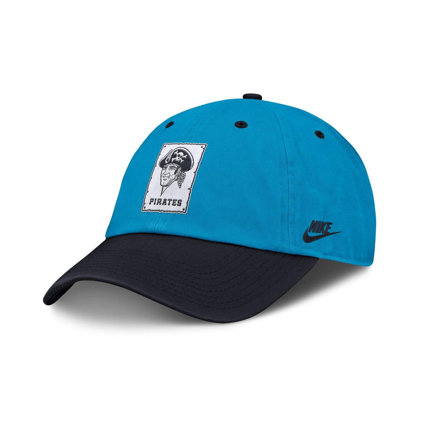 Мужская кепка Nike Blue/Navy Pittsburgh Pirates Neon 90s Club Adjustable Hat — фото 1