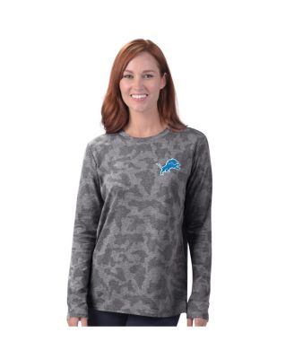 MSX by Michael Strahan - Women's Grey Detroit Lions Camo Performance Long Sleeve T-Shirt