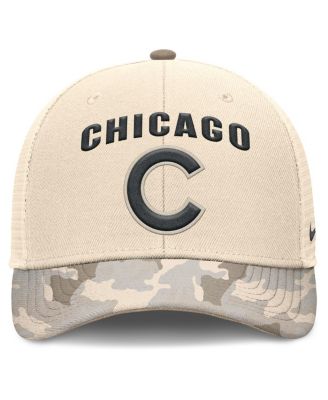 Men's Natural Chicago Cubs Camo Natural Pack Rise Adjustable Trucker Hat