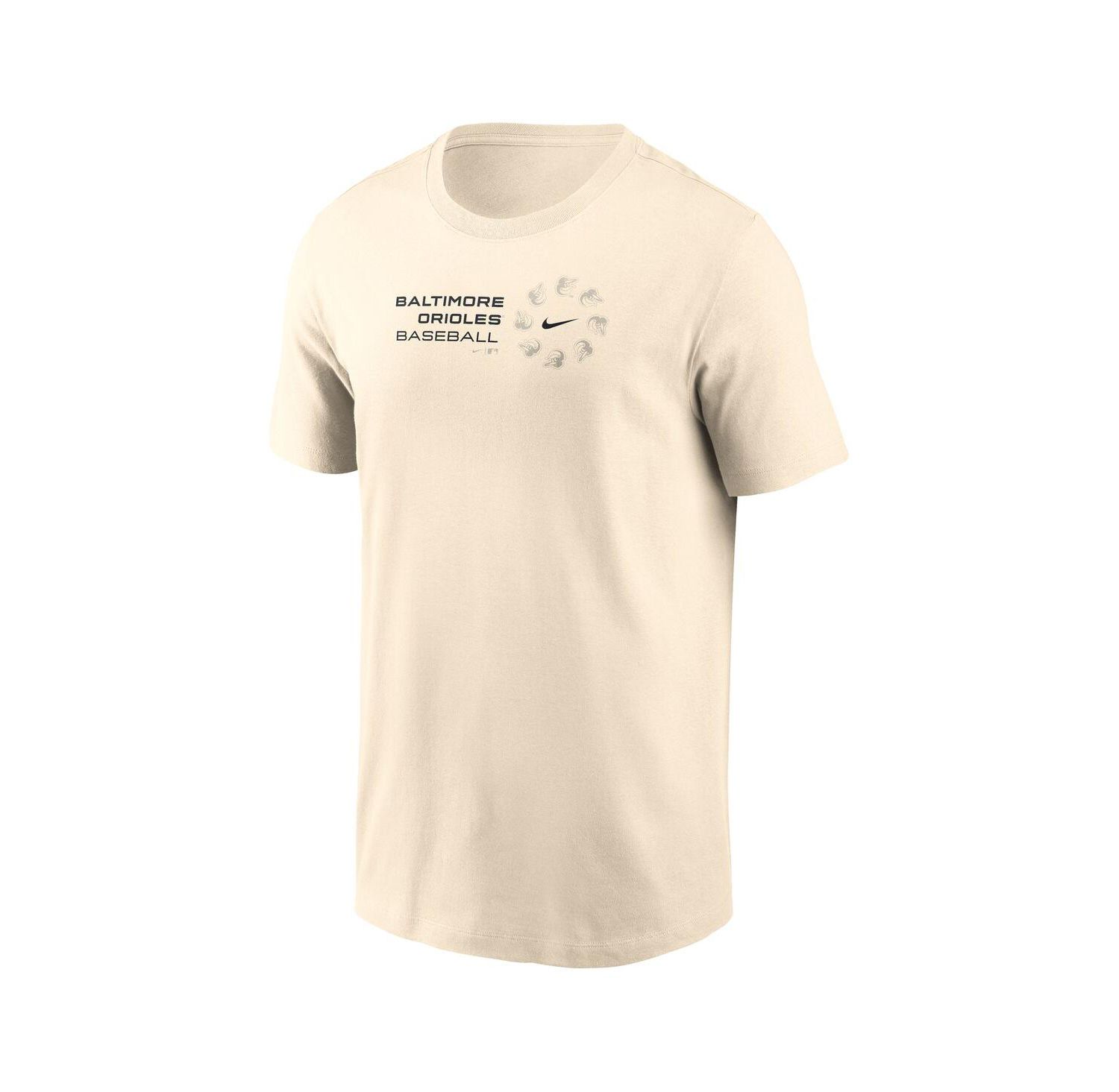 Men's Natural Baltimore Orioles Pinwheel Lockup T-Shirt