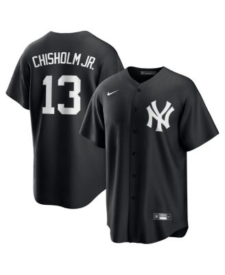 Nike - Men's Jazz Chisholm Jr. Black New York Yankees Lights Out Replica Player Jersey