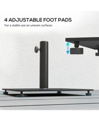 Square Patio Umbrella Base, 29 lbs Metal Umbrella Sd,