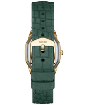 Women's Harlow Three-Hand Green Croco Leather Watch, 27mm