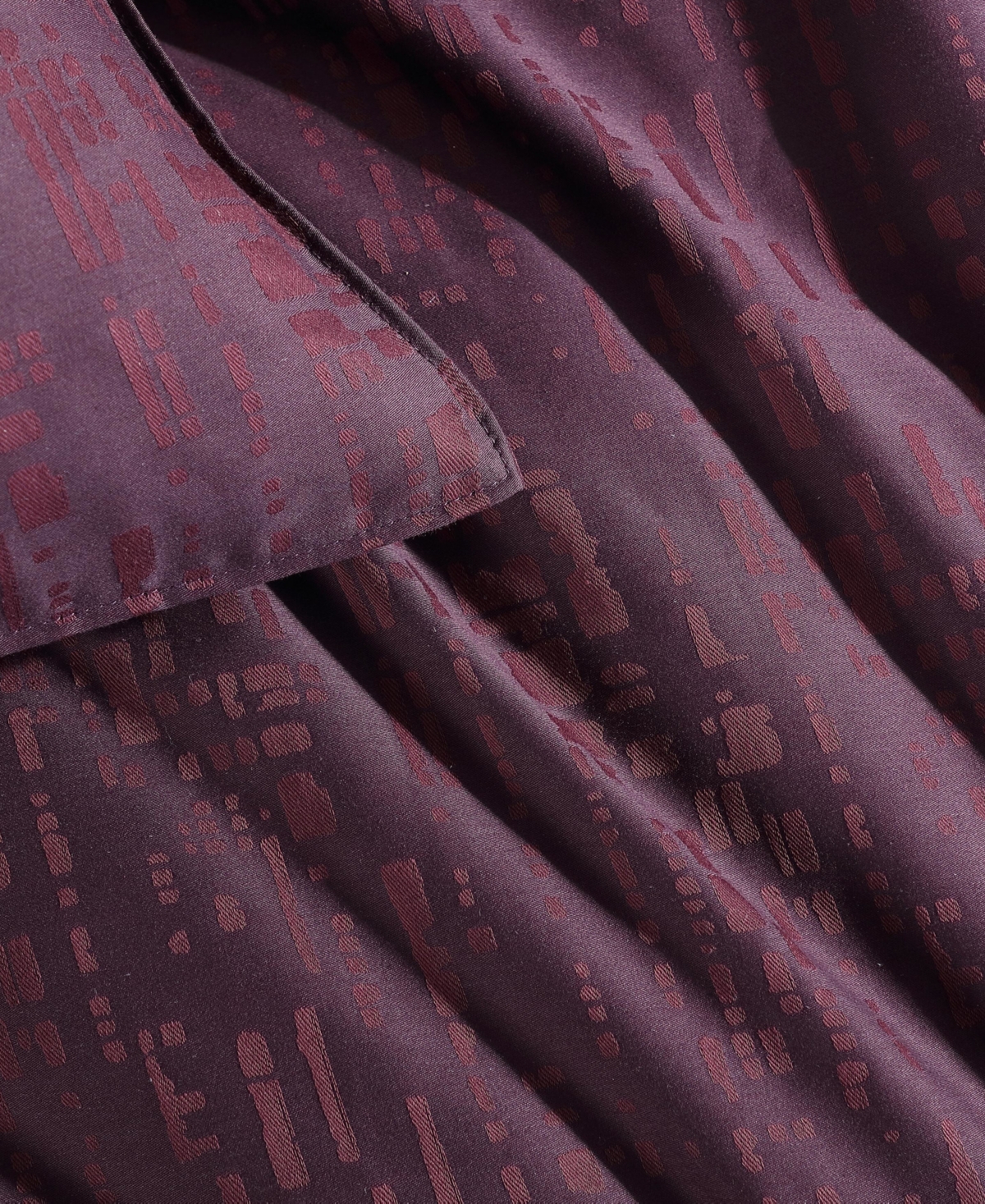 Calvin Klein Linear Circuit Cotton Yarn-Dyed 3-Pc. Duvet Cover Set, King