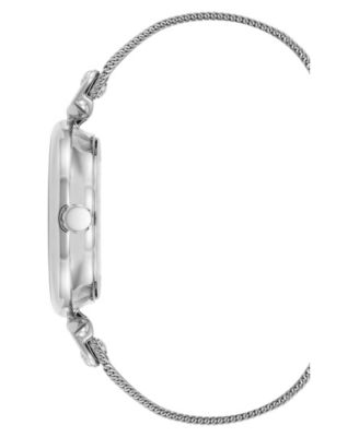 Women's Quartz Silver-Tone Metal Alloy Bracelet Watch Set, 18mm