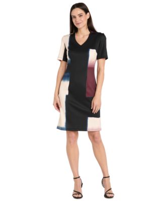 Petite V-Neck Short-Sleeve Dress