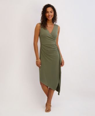 kensie - Women's Asymmetrical Midi Dress