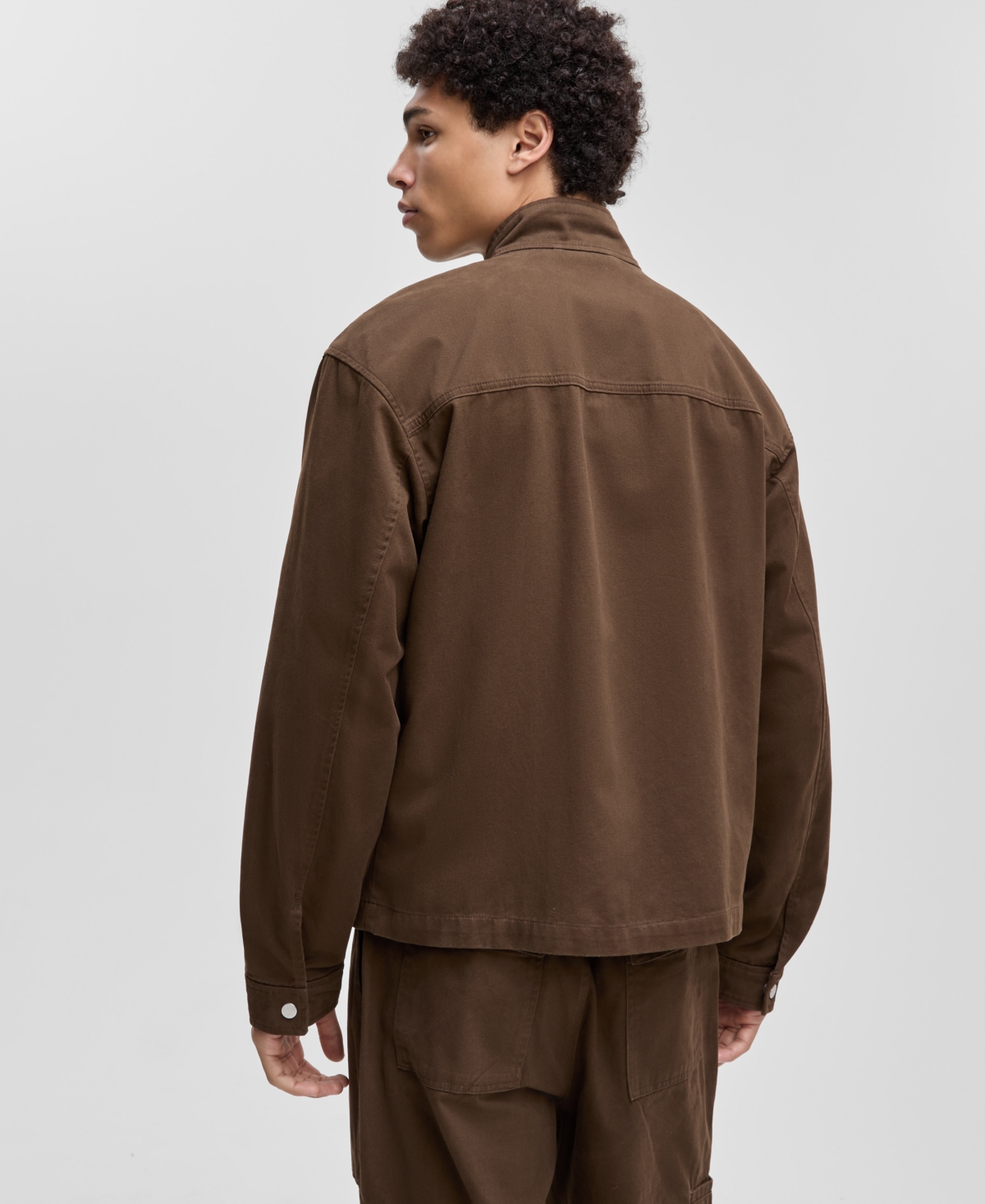 Mode Of One Men's Relaxed-fit Cargo Jacket, Macy's Exclusive In Brown