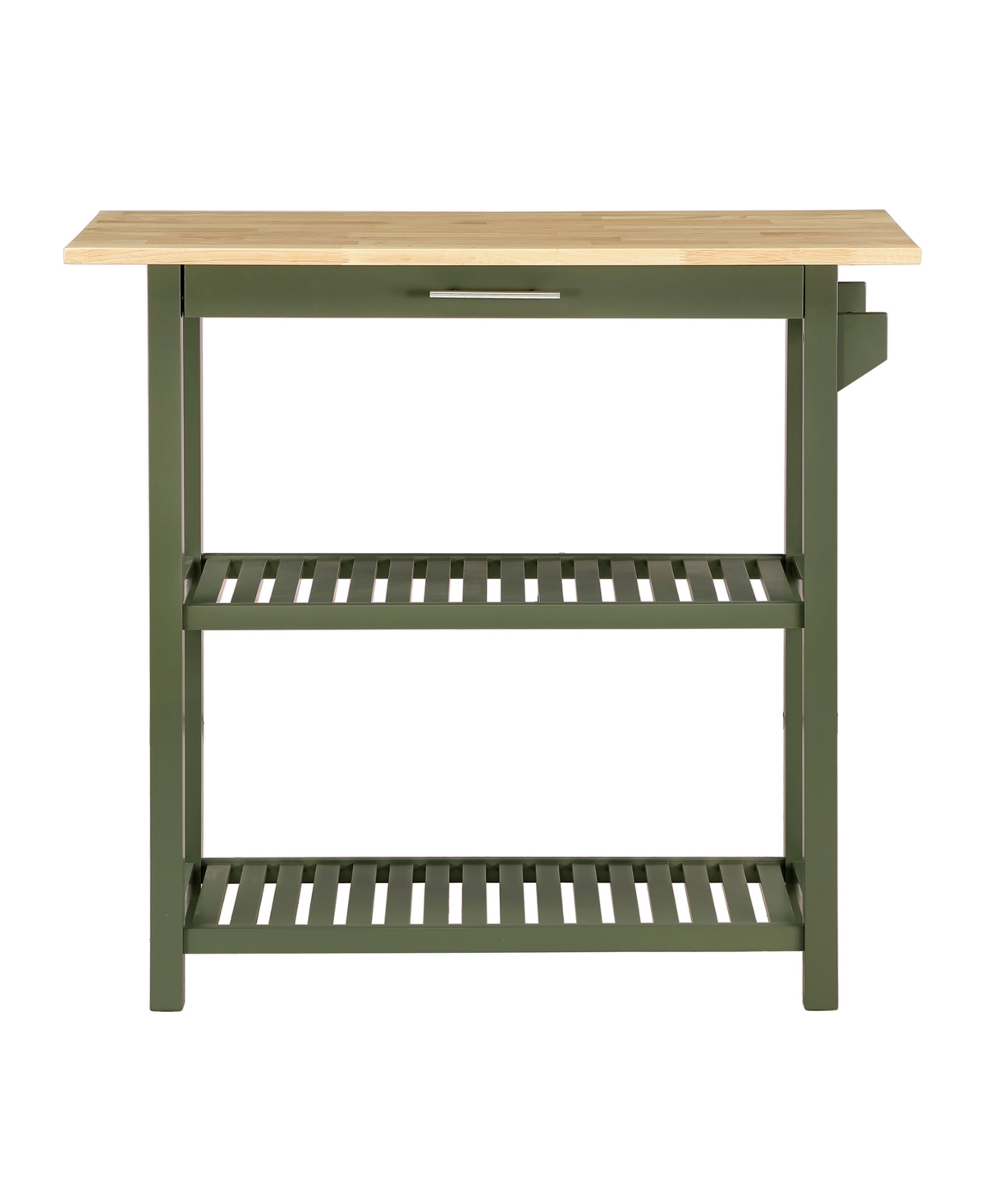 Convenience Concepts 40" Rubberwood Designs2go 3-tier Butcher Block Kitchen Prep Island With Drawer
