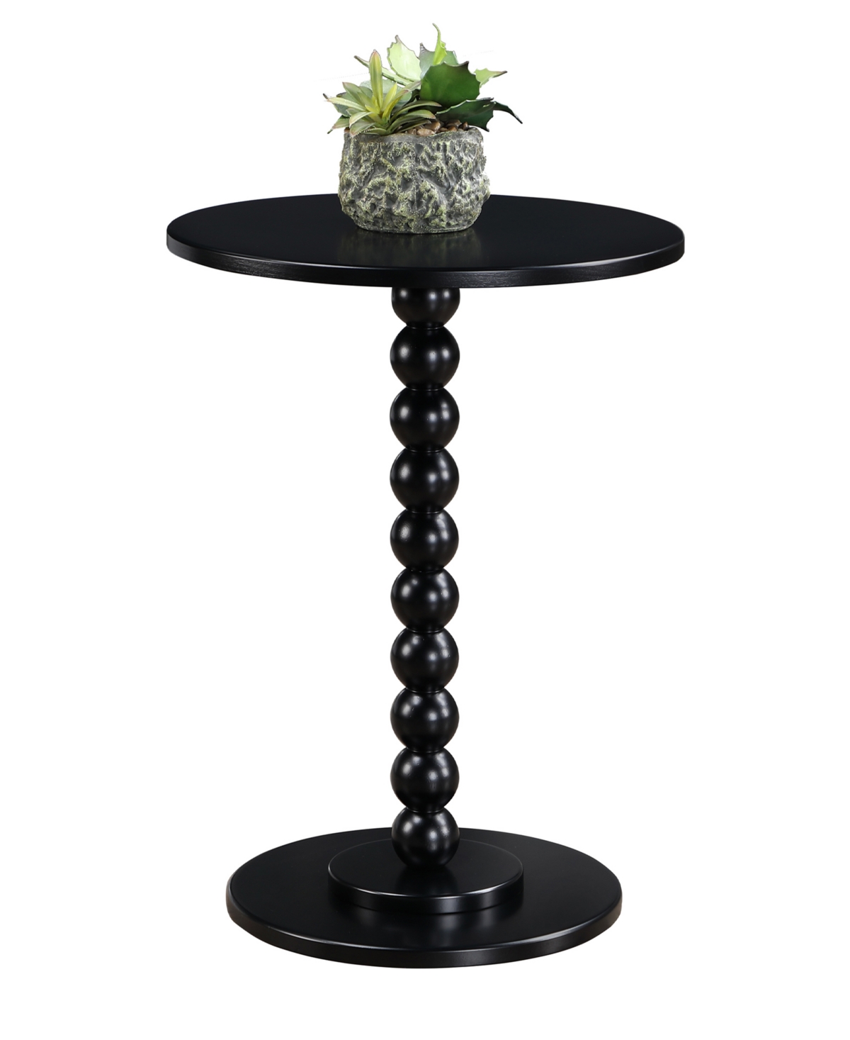 Convenience Concepts 17.75" Wood Classic Accents Venetian Islands Spindle Table In Black