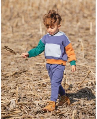 Boy Fleece Sweatpants with Articulated Knees Blue - Toddler|Child