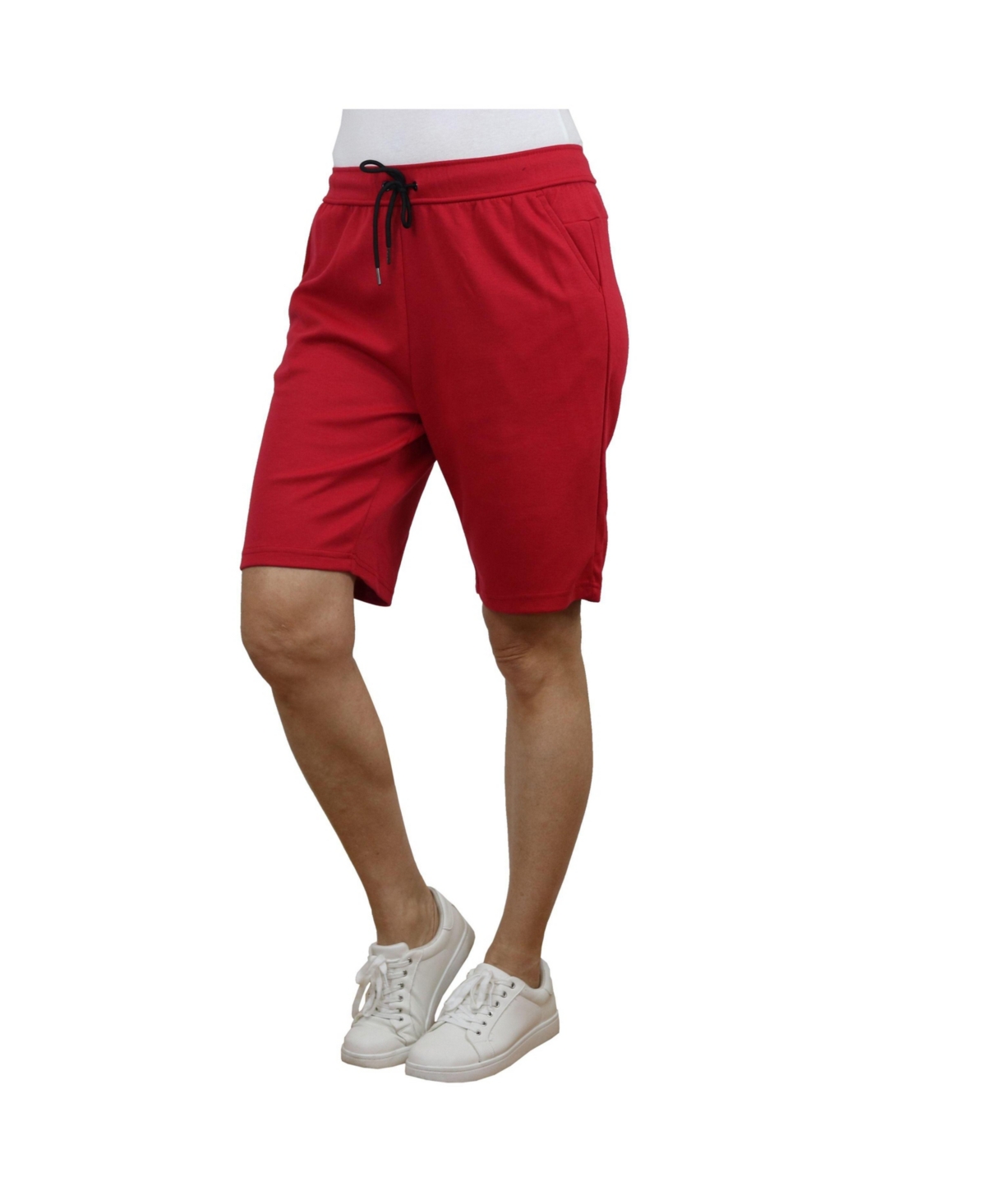 Women's Loose Fit Tech Fleece Performance Shorts With Heat Seal Zipper Pocket - Royal
