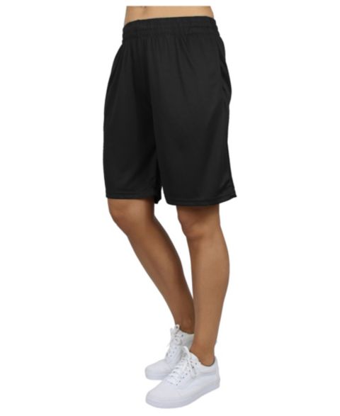 Женские шорты Galaxy By Harvic Loose Fit Moisture Wicking Performance Mesh, цвет: Чёрный