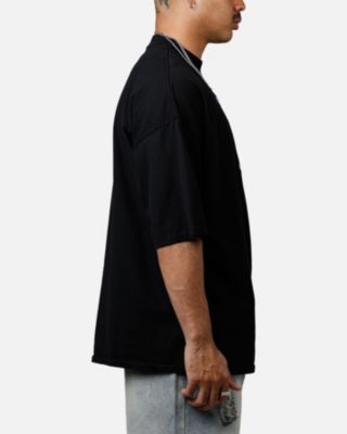 Men's Die Mock T-Shirt, Black - Medium