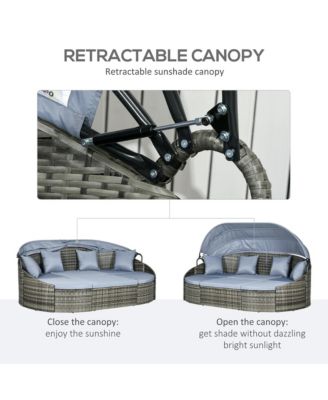 Rat Patio Furniture Set with Chairs Table 4 Piece, Light