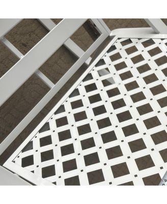 4pc Patio Furniture Set with Loveseat Sofa, Rocking Chairs, Blue