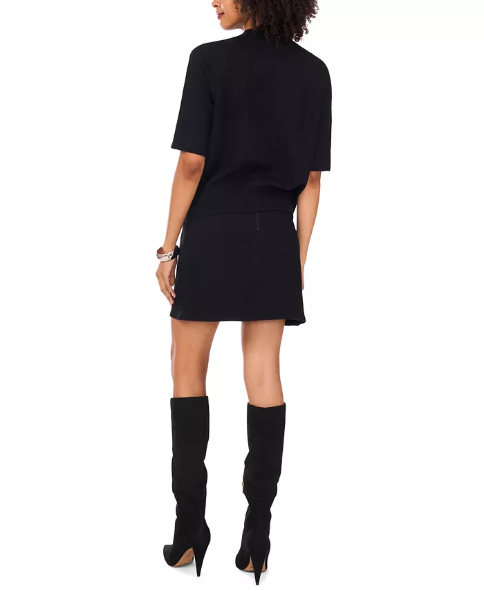 Women's Cozy Mock Neck Short-Sleeve Sweater - thumbnail 4