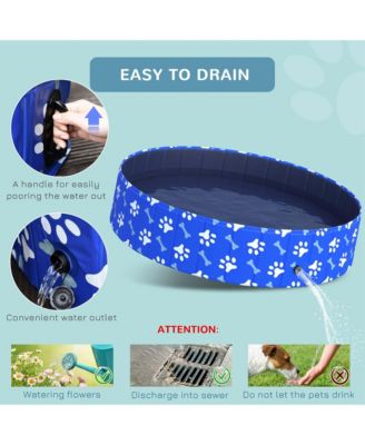 Foldable Dog Bath Pool Portable Swimming Pool, 12" x 55",
