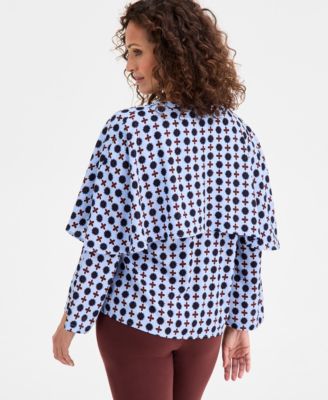 Petite Fran Crepe Crewneck Top