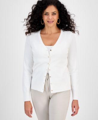 Women's V-Neck Button-Front Cardigan, Macy's Exclusive