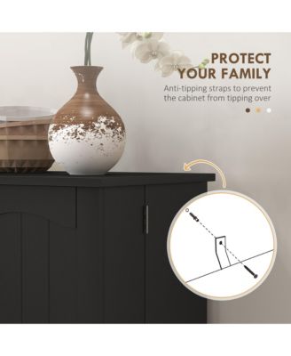 Kitchen Pantry Storage Cabinet w/ 5-tier Shelving, 12 Spice Racks