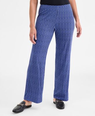 Women's Printed Knit Pull-On Pants, Macy's Exclusive