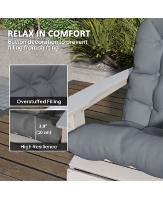 2 PCS Adirondack Cushions, Tufted High Back Patio Chair Cushions