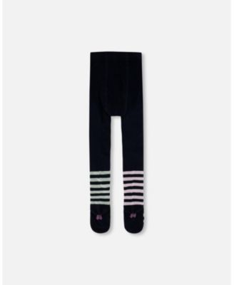 Baby Girl Knit Tights Dark Blue - Baby