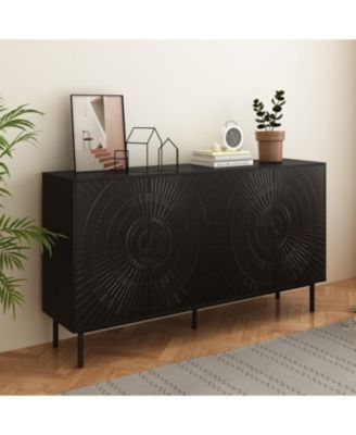  Wood Sideboard Buffet Storage Cabinet