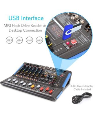 8-Ch. Bluetooth Studio Mixer - DJ Controller Audio Mixing Console System