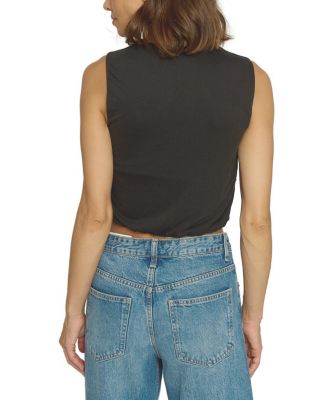 Women's Cupro Pleated Tank Top