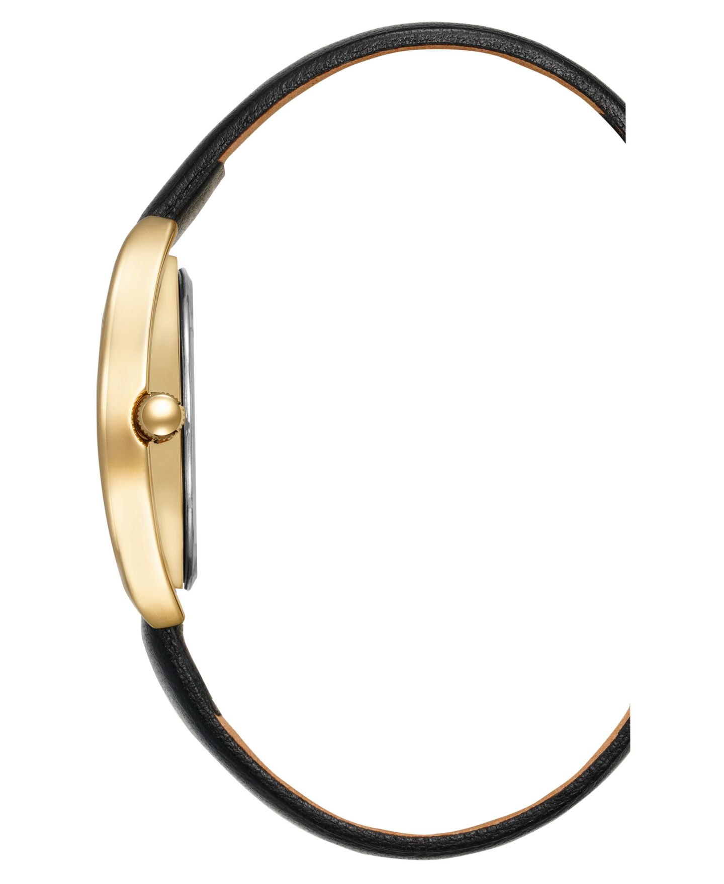 Женские часы Anne Klein Quartz Premier Black Leather Watch, 28mm — фото 2