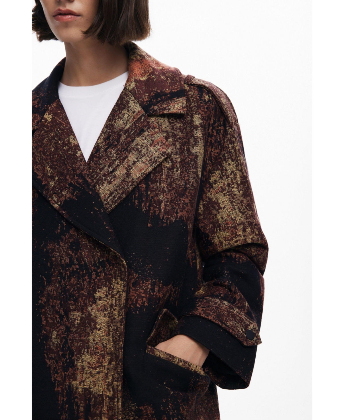 Desigual Women's Coat Designed By Mr. Christian Lacroix In Multi