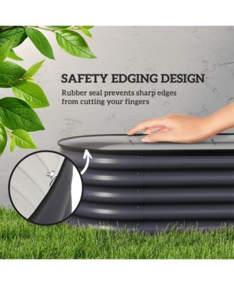 Galvanized Raised Garden Bed Planter Box, 7.9' x 2' x 1.4',