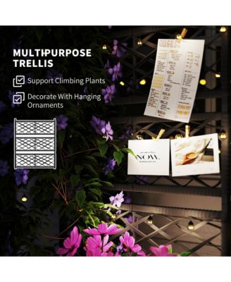 Rat Raised Planter Box with Trellis and Storage Shelf,21.7" L x 10.2" W x 52.4" H