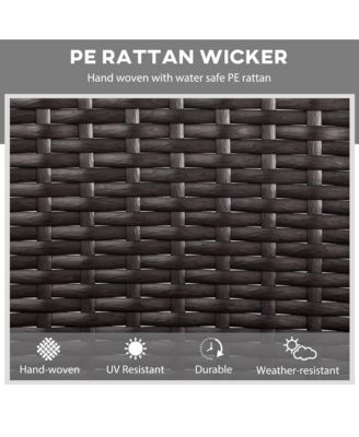 Wicker Rocking Chair, Outdoor Rocker w/ Cushions, Dark