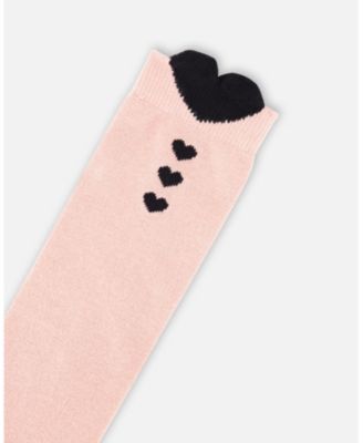 Girl 3-Pack Knit Socks Black and Pink - Toddler|Child