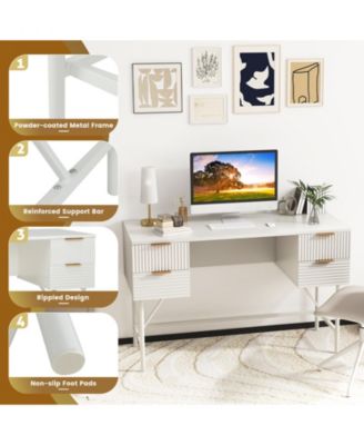 48 Inch Home Office Computer Desk with 4 Drawers