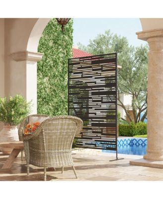 78" H x 48" W Metal Outdoor Privacy Screen,