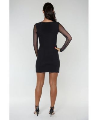 Women's PowerMesh Long Sleeve T-shirt Dress