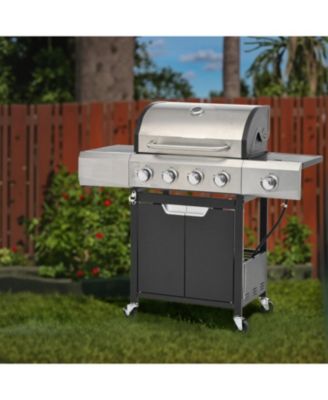 Propane 4-Burner Gas Grill with Side Burner