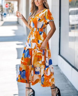 Women's In No Order Abstract Maxi Beach Dress