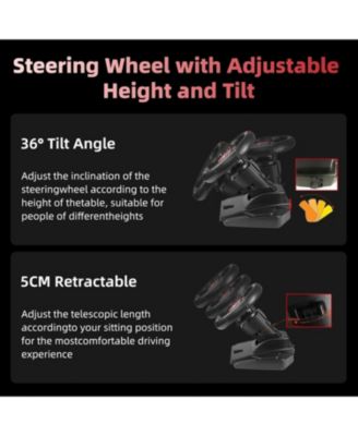 180&deg;Gaming Steering Wheel with Dual Vibration & Pedals – Compatible with Xbox One, Xbox Series X|S, PS4, PC, Switch, PS3, Xbox 360 & Android