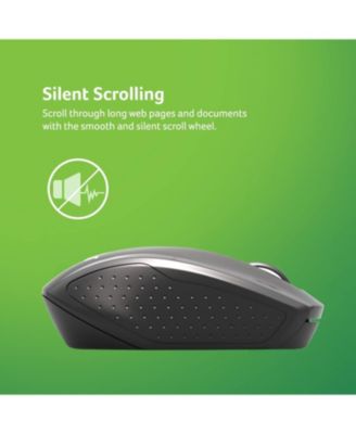 RF Wireless Mouse (Gray/Black) | Works with Chromebook | USB Plug and Play for Right/Left Handed Users